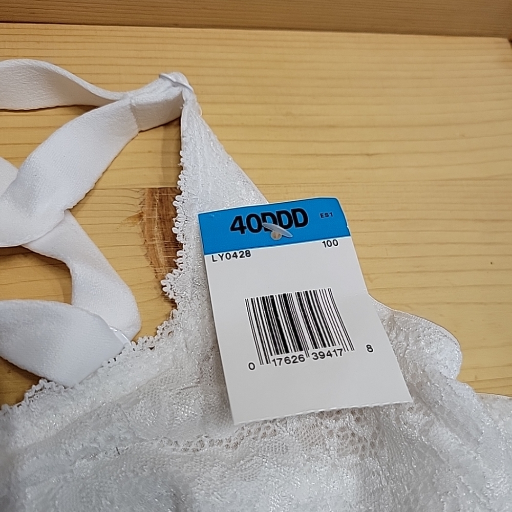 Lilyette Comfort Lace Minimizer Underwire Bra 40DDD NEW White - Picture 4 of 5